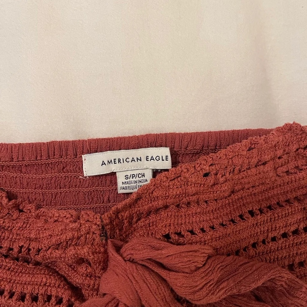 American Rag Rust Red Off-Shoulder Top - Picture 3 of 3